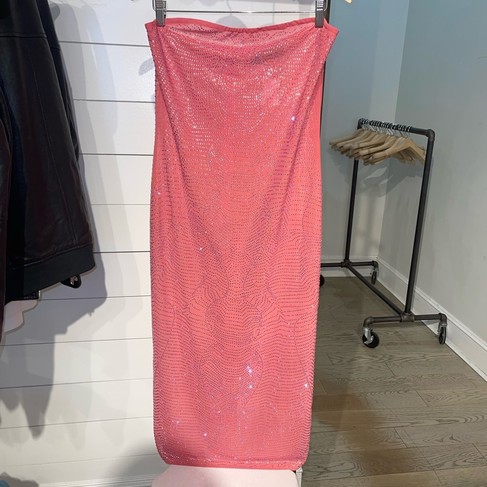 Akira pink dress full of rhinestones